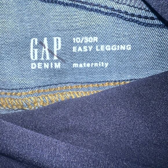 Gap Maternity Dark Wash Easy Leggings Full Panel Jeans 10/30 Regular NWOT - Picture 3 of 4
